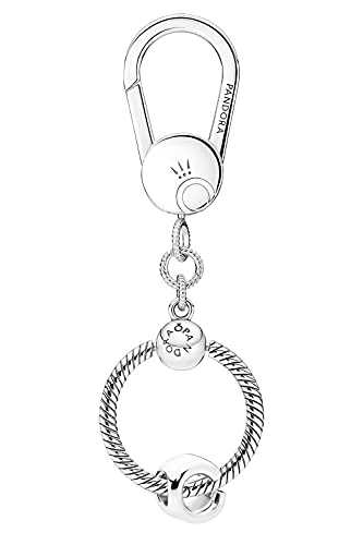 Pandora Schlüsselanhänger mit Buchstaben-Charm C Geschenkset aus Taschenanhänger und Silbercharm, modisches Accessoire, 51550-C