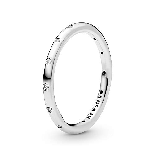 Pandora Damen-Ring Tröpfchen 925 Silber Zirkonia weiß Gr. 56 (0 - P)